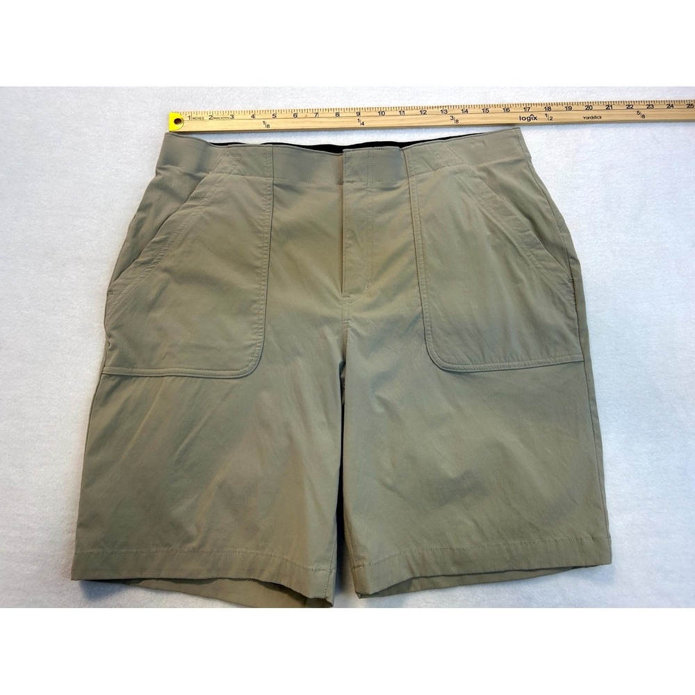 Eddie Bauer Horizon Bermuda Shorts Khaki Colored Tan Women's Size 14 Outdoor - Picture 13 of 15